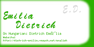 emilia dietrich business card